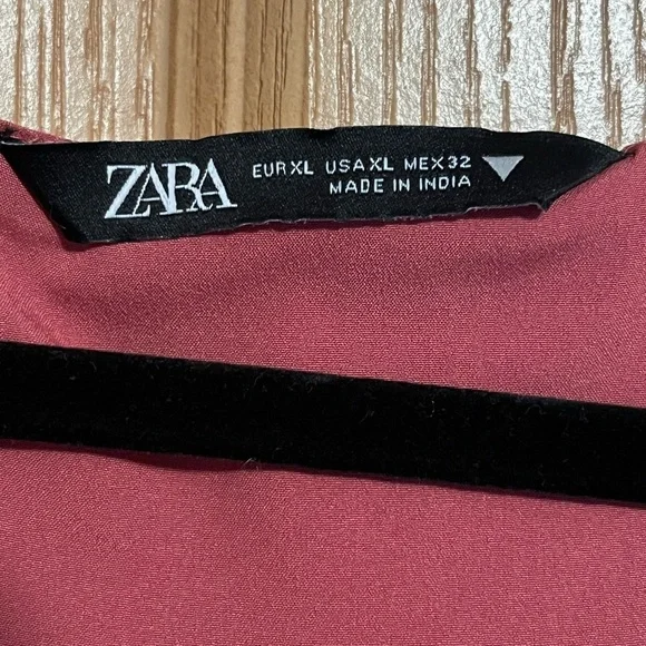 Zara Pink Surplice Ruffle Polka Dot Mini Dress - Picture 10 of 15